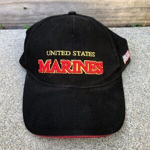 Vintage GRUNT APPAREL United States Marines USMC Hat Men's Black Embroidered Cap